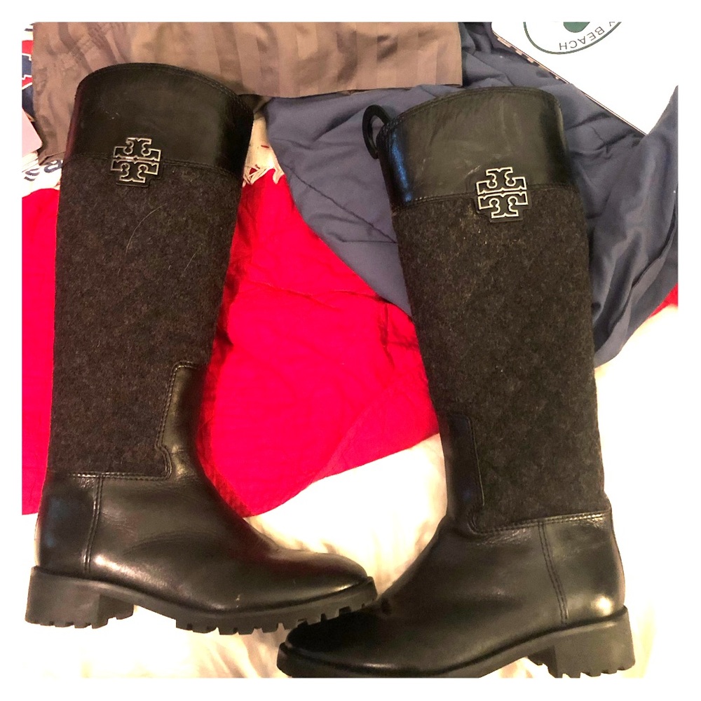 Tory burch boots with Wool!